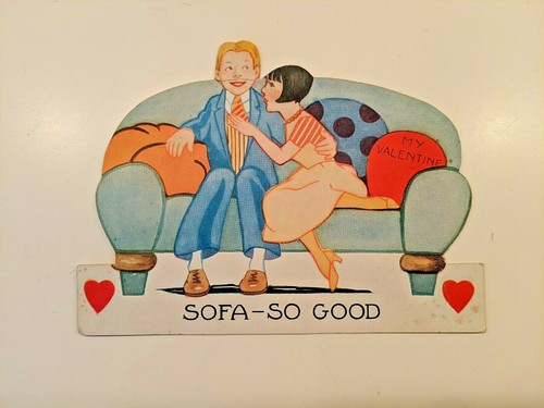 Antique 1920s petting couple - 1920s,