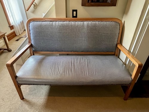 Vintage upholstered oak - vintage,